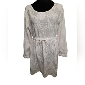 Sweet Dream S/M White Embroidered Floral Dress